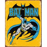 Enseigne metal Batman retro jaune