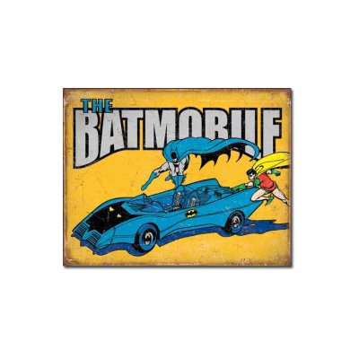 Batmobile metal sign