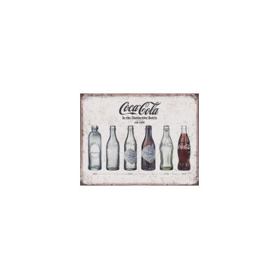 Coke bottle evolution metal sign