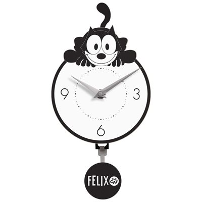 Horloge 6 Felix le chat accroupi