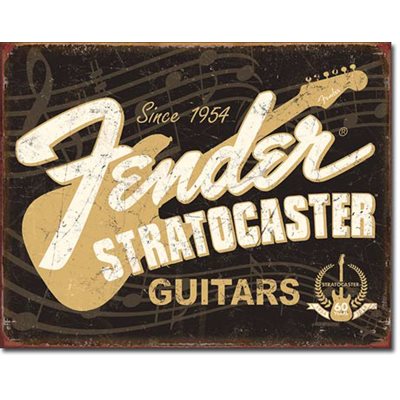 Fender Stratocaster 60th Metal Sign