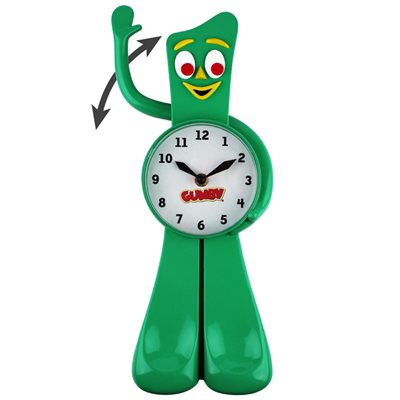 Gumby motion clock moving arm