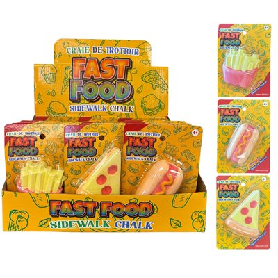 Fast food sidewalk chalk D / 24