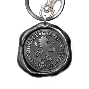 Gryffindor seal stamp pewter keychain