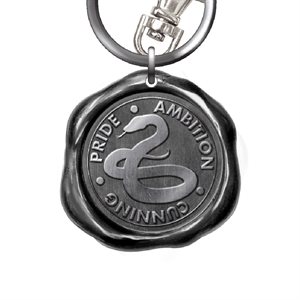Slytherin seal stamp pewter keychain