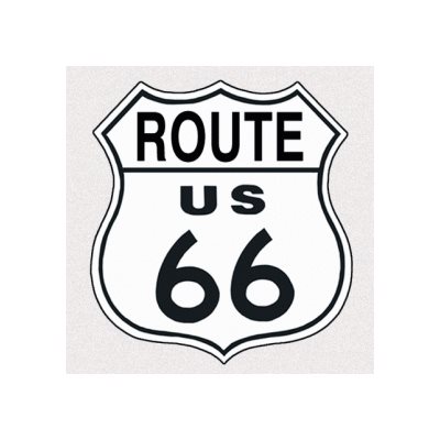 Enseigne metal Route 66 Bouclier