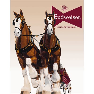 Bud Clydesdale Team metal sign
