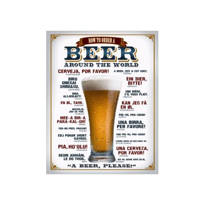 How to Order a Beer metal sign