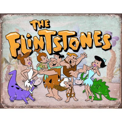 Flintstones metal sign