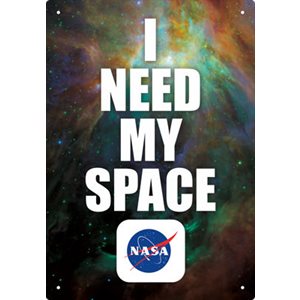 Enseigne metal 8x12 NASA Espace