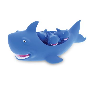 BLUE SHARK FAMILY SQUIRTER BATH TOY