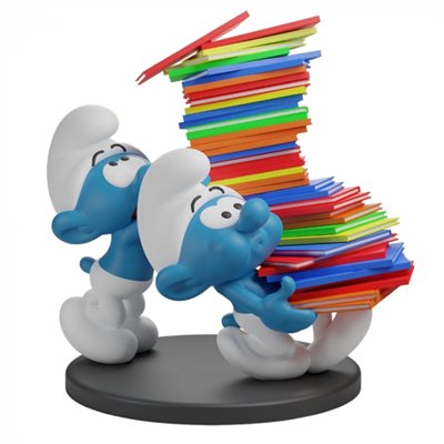 Smurfs books statue