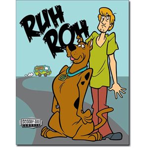 Enseigne metal Scooby Doo Ruh Roh