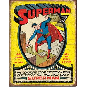 Enseigne metal Superman #1 couv.