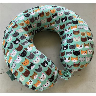 Turquoise cats neck pillow