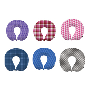 Memory foam travel pillow with design
