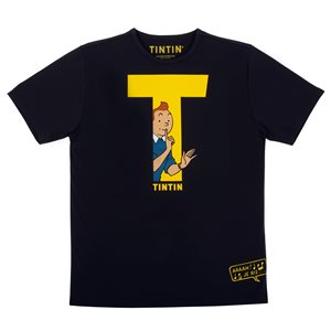 T-shirt Tintin noir XXXL