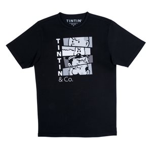 T-shirt Tintin et co noir M