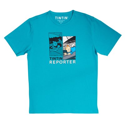T-shirt Tintin reporter turquoise XS
