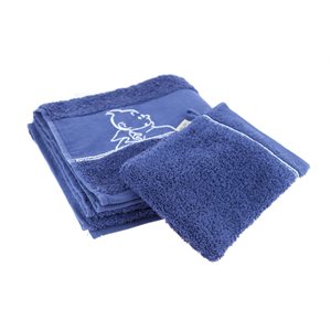 Blue towel & wash cloth 50x100 & 15x21cm