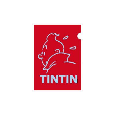 Red plastic Tintin folder