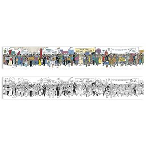 Tintin poster 1972 crowd 180x29cm