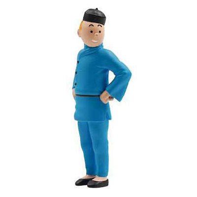 Porte-cle Tintin Lotus Bleu 6cm