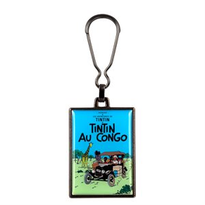 Porte-cle metal Tintin au Congo