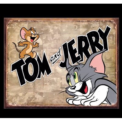 Tom & Jerry metal sign