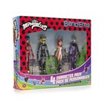 Figurines flexibles Miraculous pack de 4