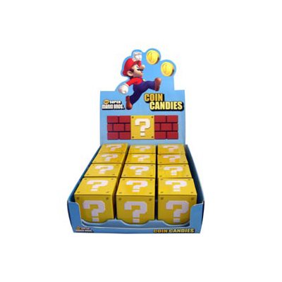 Mario Bros Coin box candy disp / 12